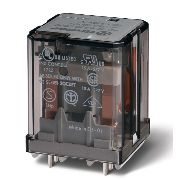 622382300300PAS | Силовое реле, серия 62, 230В AC, 16А, 3NO, Finder