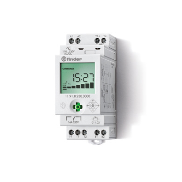 119182300000 | Модульное фото реле серия 11.91, 230В AC, 1 перекидной, 1…150 Люкс, 5 шт, Finder