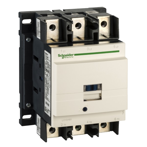 LC1D1506B7 | Контактор, серия Tesys D, 3P, 150 А, AC3, 1 НО +1 НЗ, 24В AC, Под кольцевой наконечник, Schneider Electric