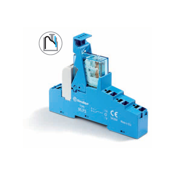 48P381100060SMA | Интерфейсное реле клеммы Push-in, серия 48, 110В AC, 10А, 1ПК, Finder