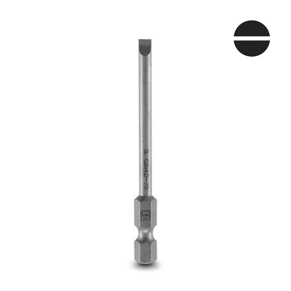 PC1212572 | Отверточный бит со шлицем SF-BIT-SL 0,8X4,0-70, (уп-5шт.), Phoenix Contact