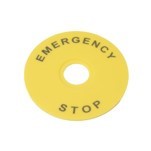 SBY8360 Маркировка для кнопки аварийного останова "Emergency Stop" D90, Systeme Electric 