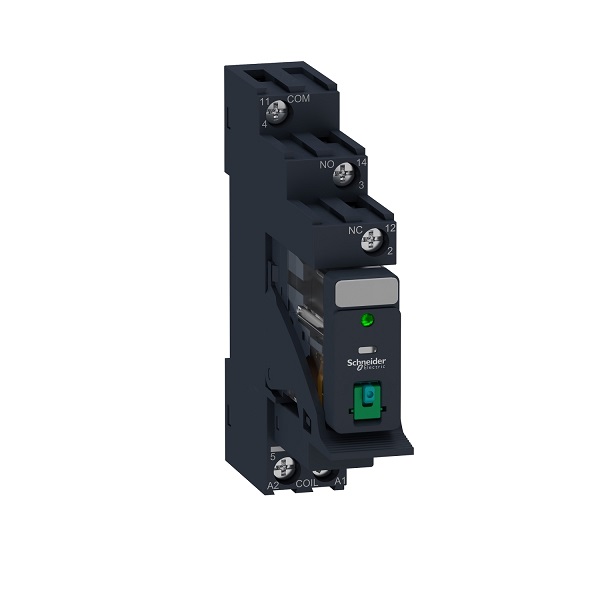 RXG12BDPV | Реле с колодкой в сборе, серия RXG, 24В DC, 10А, 1CO, светодиод, Schneider Electric