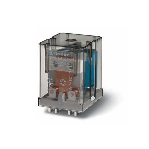 656190240300 | Реле для монтажа на печатную плату серии 65.61, управление 24В DC, контакты AgCdO 1NO 30А, Finder