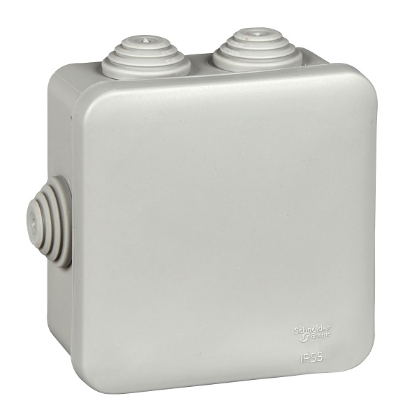 IMT35092 | MULTIBOX Коробка распред. откр.установки 85x85x40 (внутр.размеры), габариты 110х110х48, IP55 СЕРАЯ, Schneider Electric