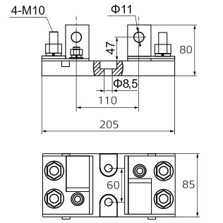 SVF-FH110B630-1 | Держатель предохранителя, 1 полюс, 630 А, Sinvel 