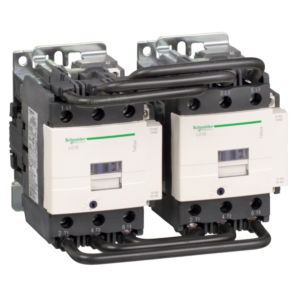 LC2D80B7 | Контактор реверсивный, серия Tesys D, 3P, 80 А, AC3, 1 НО +1 НЗ, 24В AC, Под винт, Schneider Electric