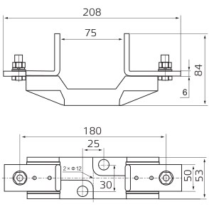 SVF-FH81FE2000-1 | Держатель предохранителя, 1 полюс, 2000 А, Sinvel 