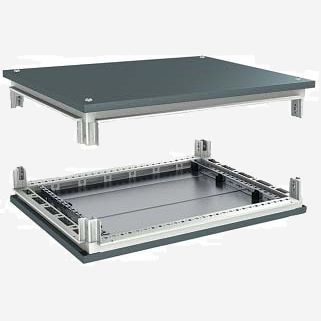 R5RKTB104 | Крыша и основание RAL7011 для корпусов CQE, ШхГ 1000х400 мм, комплект, DKC