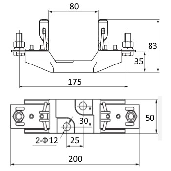 SVF-FH1-1 | Держатель предохранителя, 1 полюс, 250 А, Sinvel 