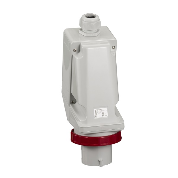 81583 | Настенная вилка, прямая, винтовое соединение, 63А 3P+N+E IP67 380В, Schneider Electric