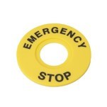 SBY9360 Маркировка для кнопки аварийного останова "Emergency Stop" D60, Systeme Electric 