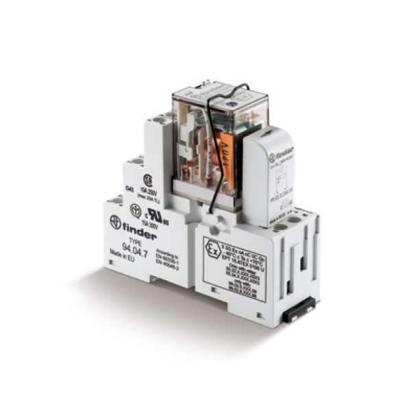 583490240059SMA | Интерфейсное реле, серия 58, винтовые клеммы, 24В DC, 7 А, 4 CO, AgNi, ATEX, Finder