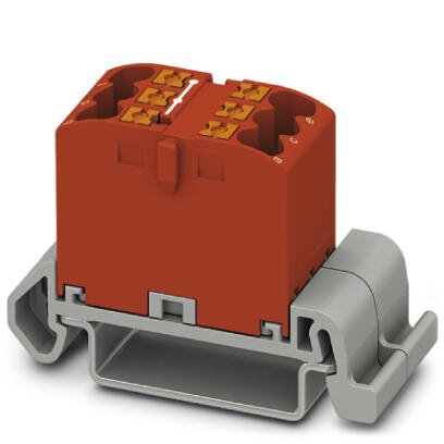 PC3273136 | Распределительный блок PTFIX 6X2,5-NS35A, 6 клемм, красный, Push-in, Phoenix Contact