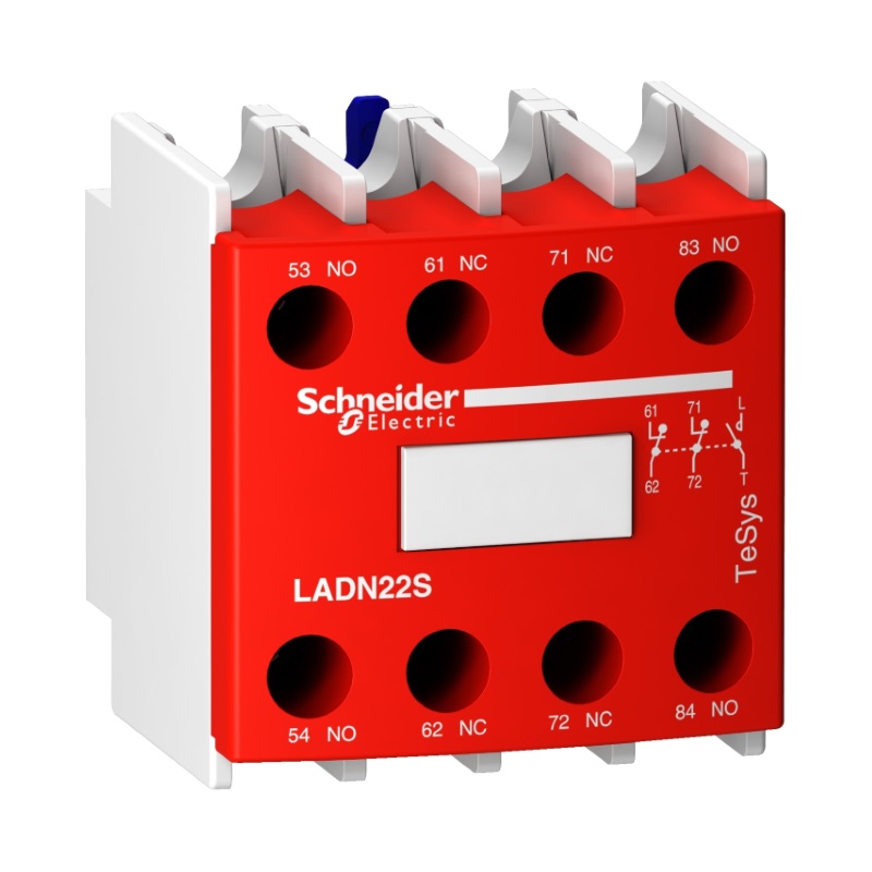 Силовой комплект schneider electric. Блок дополнительных контактов 2но+2нз. Ladn22. Дополнительный контактный блок 2но+2нз. Schneider Electric.