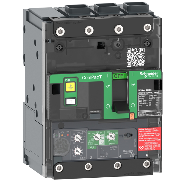 C12N34V160L | Автоматический выключатель NSXm 160N Micrologic 4.1 3P3d 160A 50кА Elink, Schneider Electric