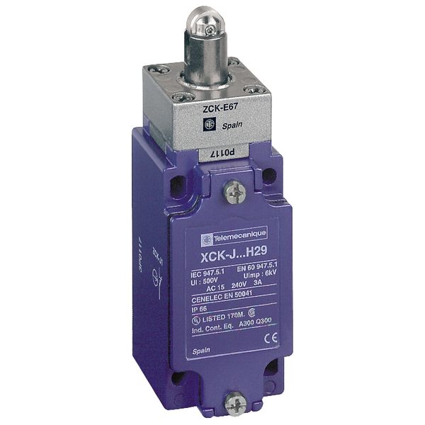 XCKJ167H29 | Концевой выключатель плунжер, 1НО+1НЗ, металл, M20, Schneider Electric