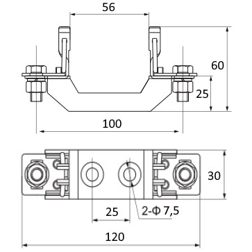 SVF-FH00-1 | Держатель предохранителя, 1 полюс, 160 А, Sinvel 