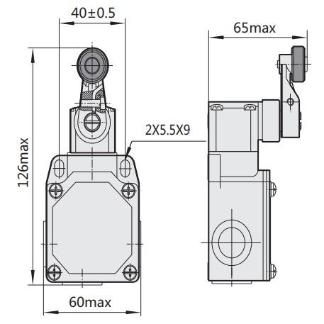 437091 | Выключатель путевой YBLX-P1/100/1G, одинарный ролик, регулируемый угол поворота, Chint