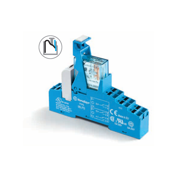 48P870240050SPA | Интерфейсное реле клеммы Push-in, серия 48, 24В DC чувств., 10А, 2ПК, Finder
