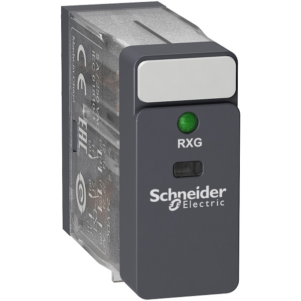 RXG23ED | Миниатюрное реле, серия RXG, 48В DC, 5А, 2CO, светодиод, Schneider Electric