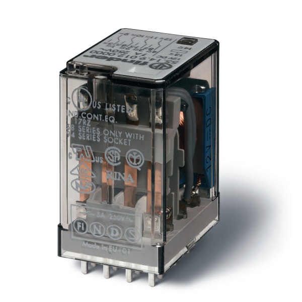 551490240000PAS | Универсальное реле, серия 55, 24В DC, 7 А, 4CO, Finder