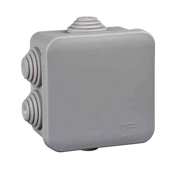 IMT35090 | MULTIBOX Коробка распред. откр. установки 70x70x40, габариты 95х95х48, IP55 СЕРАЯ, Schneider Electric