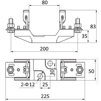 SVF-FH2-1 | Держатель предохранителя, 1 полюс, 400 А, Sinvel 