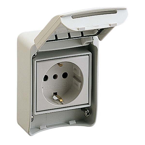 81141 | Бытовая розетка, 16А, 2P+E, IP65, 220В, для KEDRA, Schneider Electric