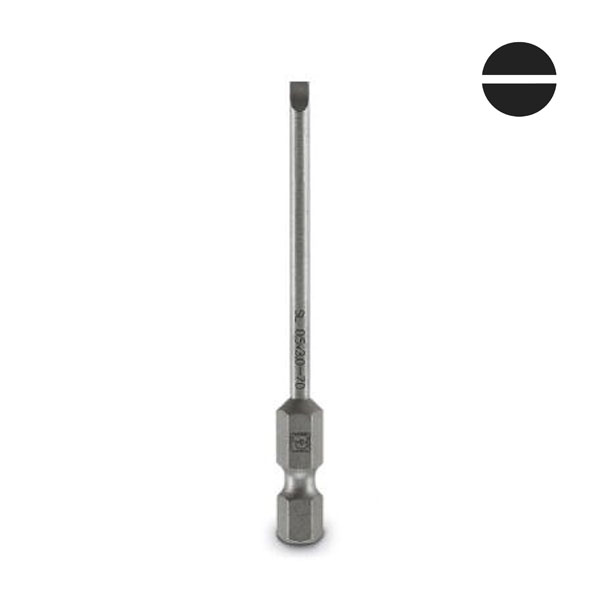 PC1212567 | Отверточный бит со шлицем SF-BIT-SL 0,5X3,0-70, (уп-5шт.), Phoenix Contact
