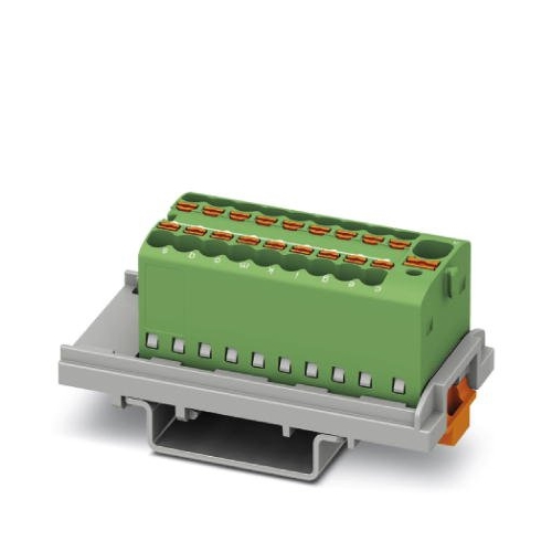 PC1047458 | Распределительный блок PTFIX 4/18X1,5-NS35 19 клемм, зелёный, Push-in с вертикальным креплением, Phoenix Contact