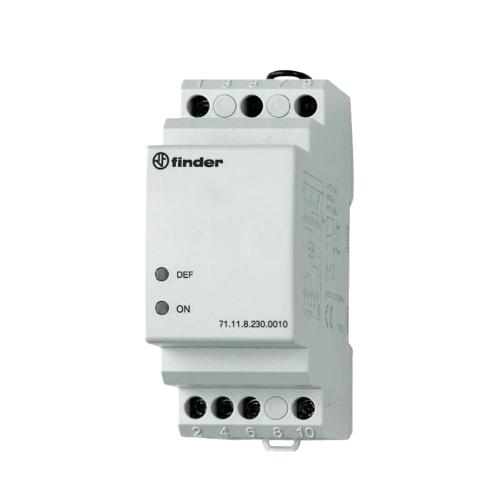 711182300010 | Однофазное реле напряжения 70.11 задержка 5 или 10 мин, фикс. уставки, Finder