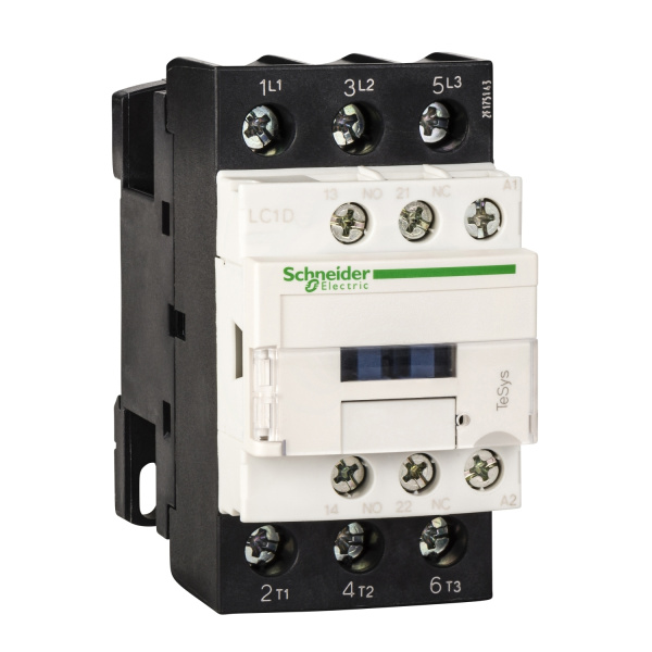 LC1D38M7 | Контактор, серия Tesys D, 3P, 38 А, AC3, 1 НО +1 НЗ, 220В AC, Под винт, Schneider Electric