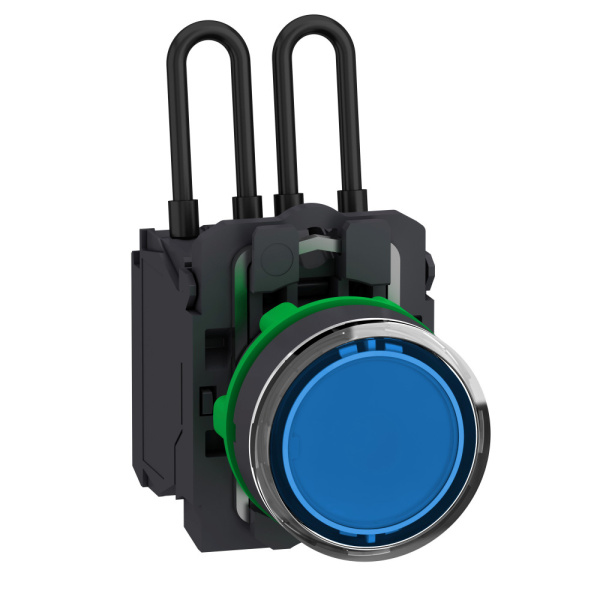 XB5AW26B5 | Кнопка с подсветкой 24В AC/DC, с возвратом, синяя, Schneider Electric
