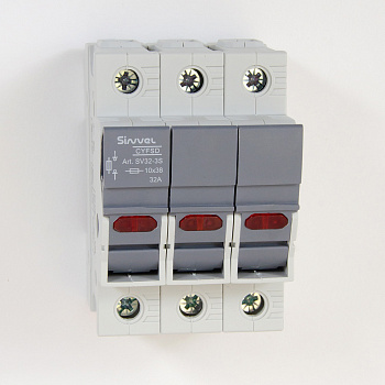 SV32-3S | Модульный ПВР, 32 А, 3Р, для 10х38мм, LED, 690 B AC/ 250 B DC, Sinvel 