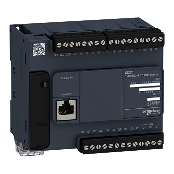TM221C24T | Программируемый логический контроллер Modicon M221 24IO, Schneider Electric