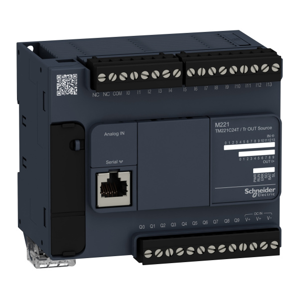 TM221C24T | Программируемый логический контроллер Modicon M221 24IO, Schneider Electric