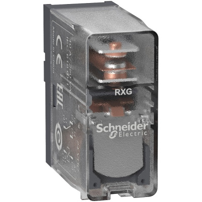 RXG15JD | Миниатюрное реле, серия RXG, 12В DC, 10А, 1CO, Schneider Electric