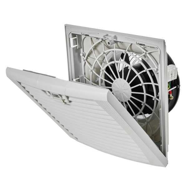 Вентилятор с фильтром 155/220 м3/ч, 200-240В AC, Flip 254х254мм, вырез 223x223мм, RAL7035