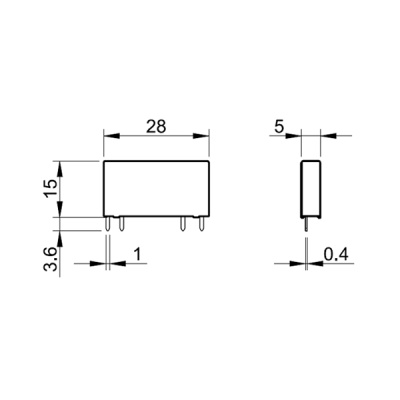 348170128240 | Миниатюрное реле, серия 34, 12В DC чувств., 2А, 1NO, Finder