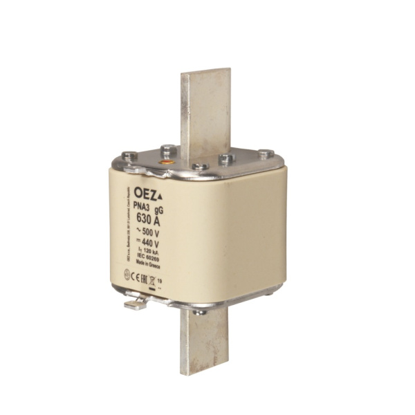OEZ:40363 | Плавкая вставка 630А, габ.3, gG, 500B AC/ 250 B DC, без Cd/Pb, (PI: PNA3 630A gG), OEZ 