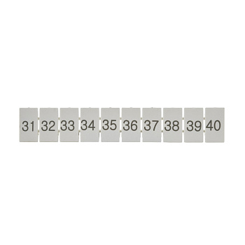 ZB6(31-40)  | Маркировка верхняя горизонтальная для клемм 4 кв.мм, 31-40 (1 лист = 10 шт.), Clims 