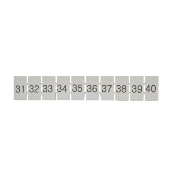 ZB6(31-40)  | Маркировка верхняя горизонтальная для клемм 4 кв.мм, 31-40 (1 лист = 10 шт.), Clims 
