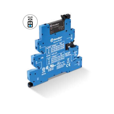 393100240060 | Интерфейсное реле, винтовые клеммы, серия 39, 24В AC/DC, 6 A, 1 CO, AgNi, Finder