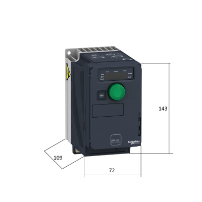 ATV320U02M2C | Преобразователь частоты, серия ATV320, 0,18 кВт, 1,5 А, перегрузка 150 %, 220 В, 1ф, Schneider Electric