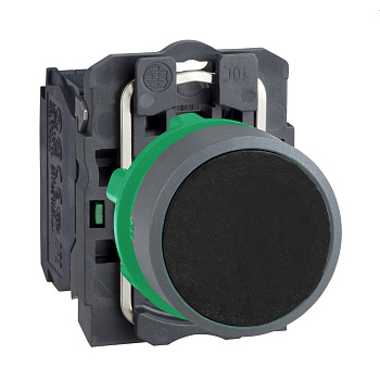 XB5AA21C0 | Кнопка без подсветки, с возвратом, 1НО, чёрная, C0, Schneider Electric