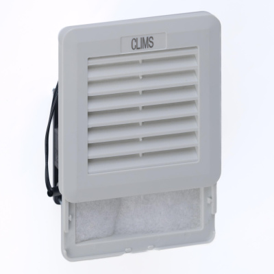 Вентилятор с фильтром 39 м3/ч, 230В AC, Slide 106х106мм, вырез 92x92мм, RAL7035