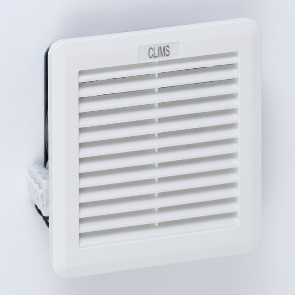 Вентилятор с фильтром 96 м3/ч, 230В AC, Slide 150х150мм, вырез 125x125мм, RAL7035