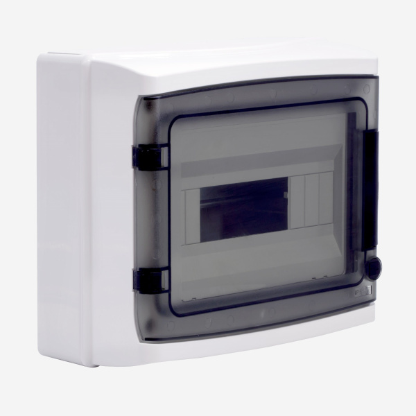 DKC RB12W6TGD Щиток настенный с дверцей 12 мод.,IP65, серый, с клеммным блоком 63А