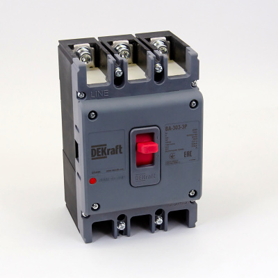 22810DEK | Силовой авт. выключатель для защиты двиг. 3P 100А 36кА ВА-303, Dekraft